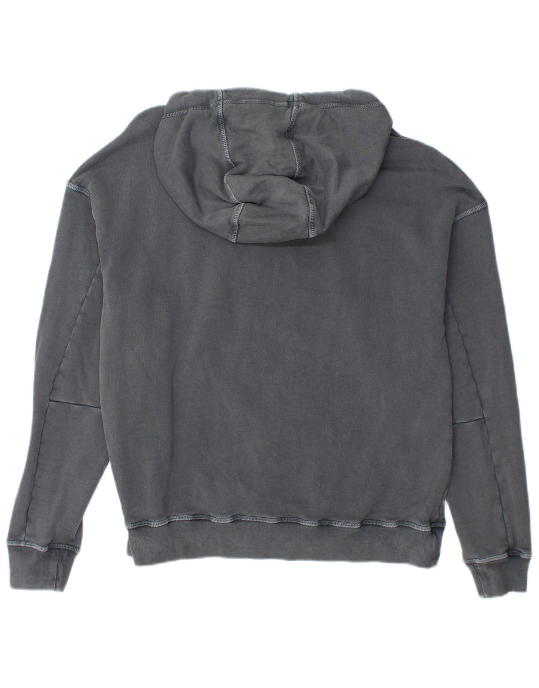 BLAUER Mens Hoodie Jumper Small Grey Cotton
