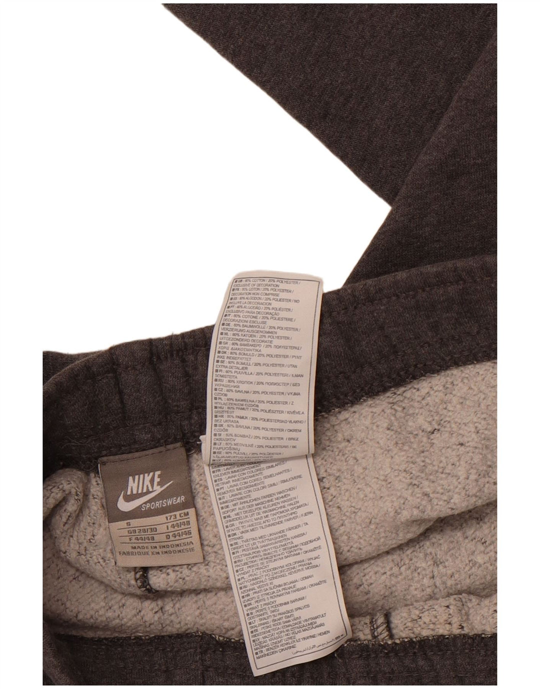 Nike Mens Graphic Tracksuit Trousers Joggers Small Grey Cotton Sports