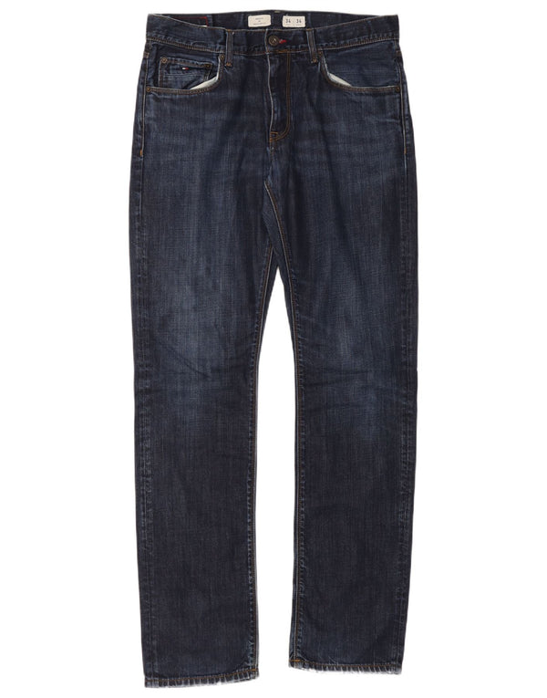 Tommy Hilfiger Mens Mercer Regular Fit Straight Jeans W34 L34 Navy Blue