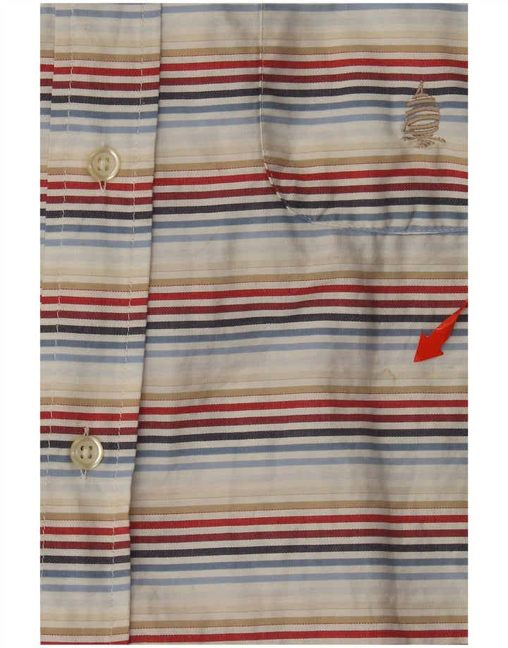 MARINA YACHTING Mens Shirt Size 43 Large Multicoloured Striped Cotton
