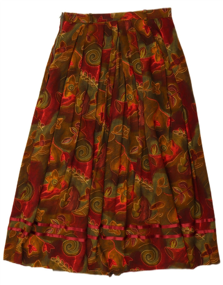 ORIGINAL ALPEN TRACHTEN Womens A-Line Skirt EU 38 Medium W26 Burgundy