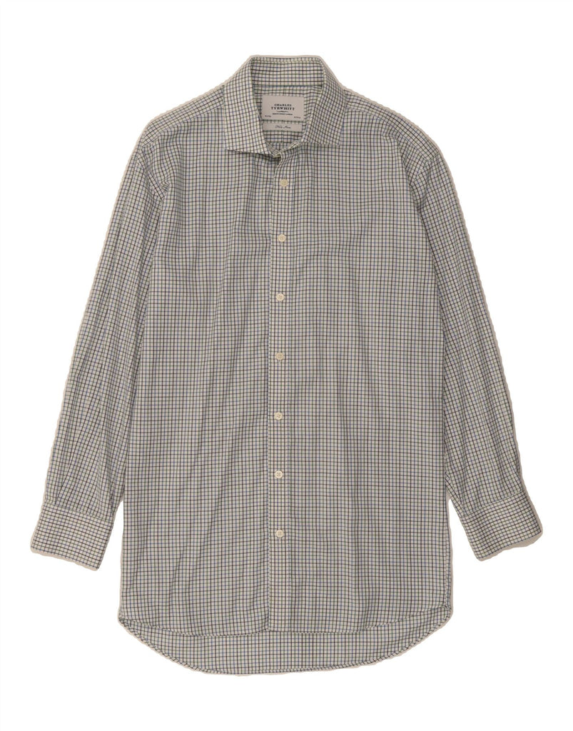 CHARLES TYRWHITT Mens Shirt Size 42 16 1/2 Large White Check Vintage Charles Tyrwhitt and Second-Hand Charles Tyrwhitt from Messina Hembry 