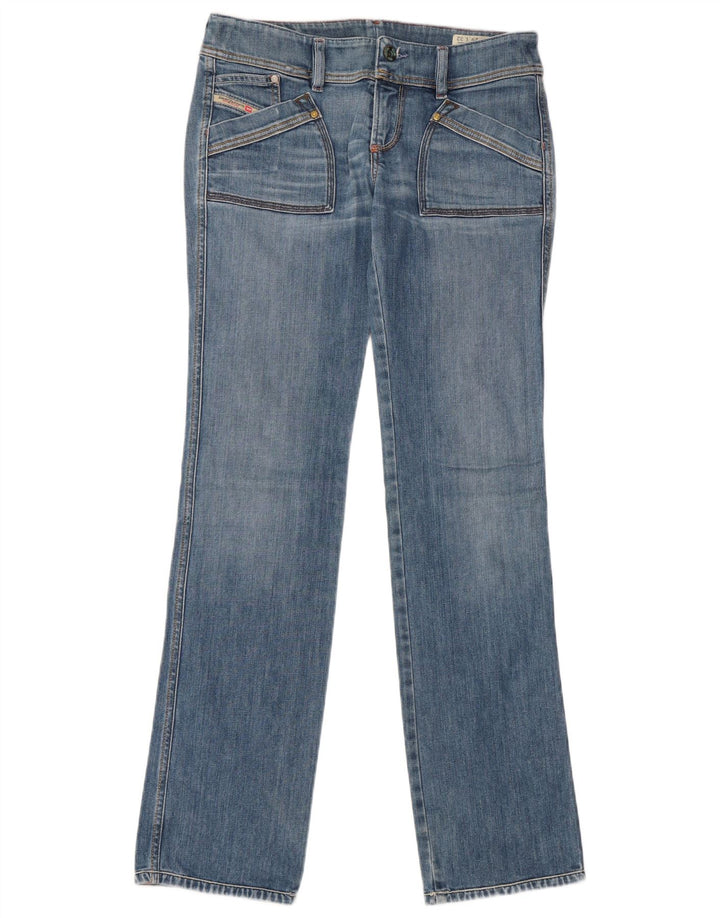 DIESEL Womens Reckfly Straight Jeans W29 L32 Blue Cotton