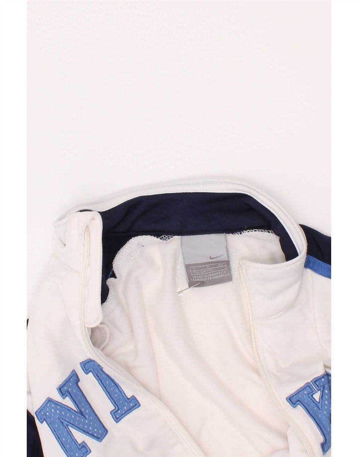 Nike Boys Graphic Tracksuit Top Jacket 4-5 Years Small White Colourblock