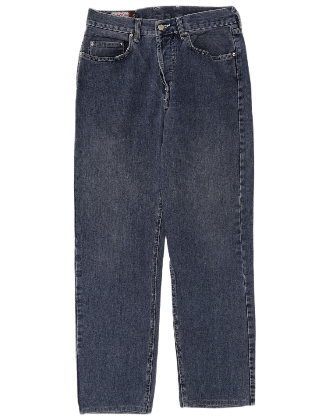 Marlboro Classics Mens Straight Jeans W32 L30 Blue Cotton