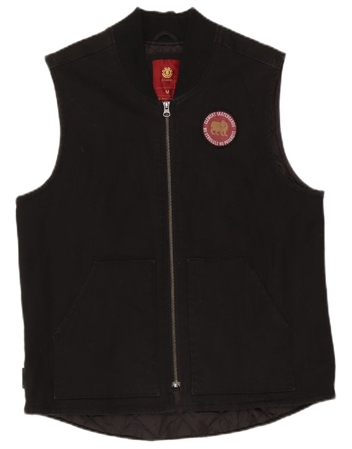 Element Mens Gilet UK 38 Medium Black Cotton