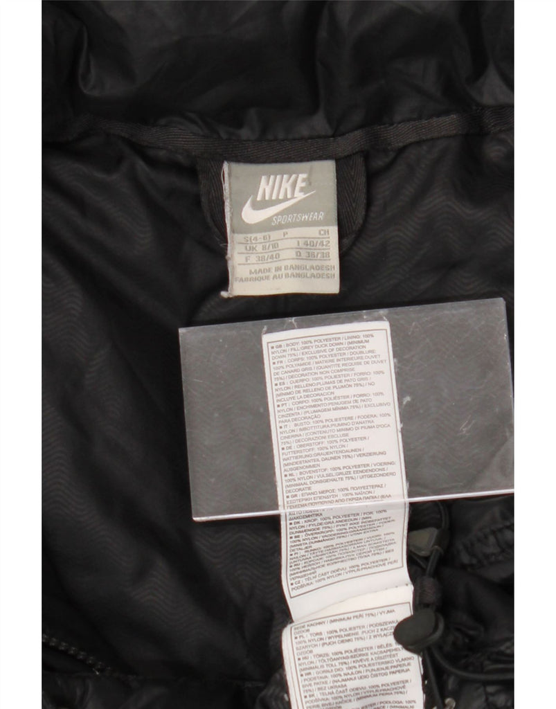 NIKE Womens Padded Jacket UK 8/10 Small Black Polyester Vintage Nike and Second-Hand Nike from Messina Hembry 
