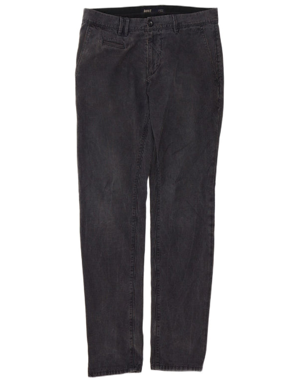 Rifle Mens Slim Chino Trousers W32 L33 Navy Blue Check