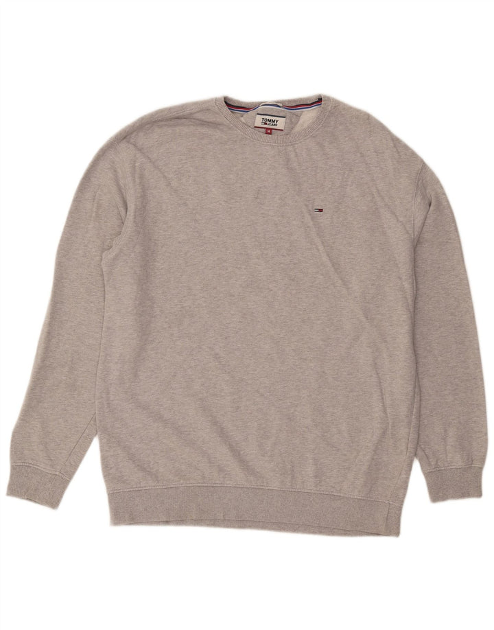 Tommy Hilfiger Mens Relaxed Fit Sweatshirt Jumper Medium Grey Cotton