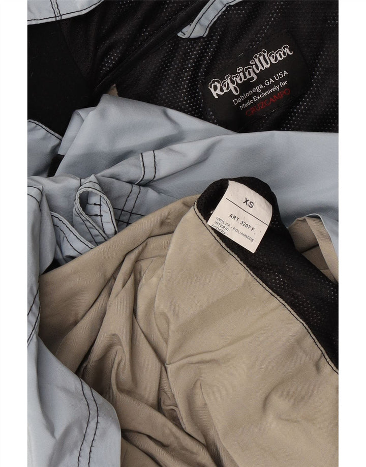 REFRIGIWEAR Mens Hooded Windbreaker Jacket UK 34 XS Blue Polyamide