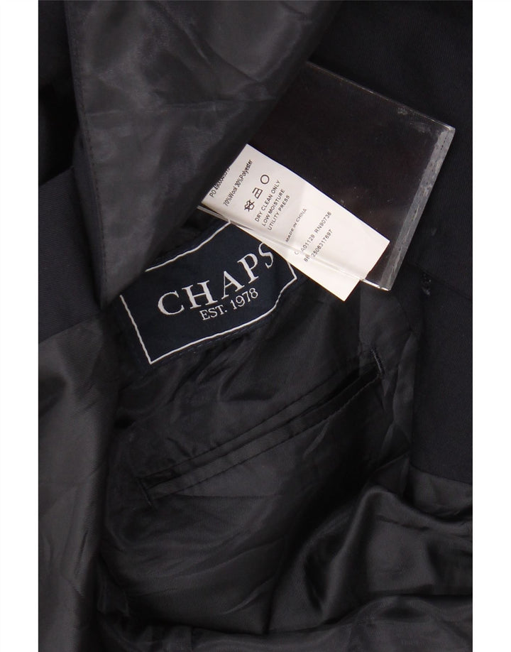 Chaps Mens Longline 2 Button Blazer Jacket UK 38 Medium Navy Blue Wool