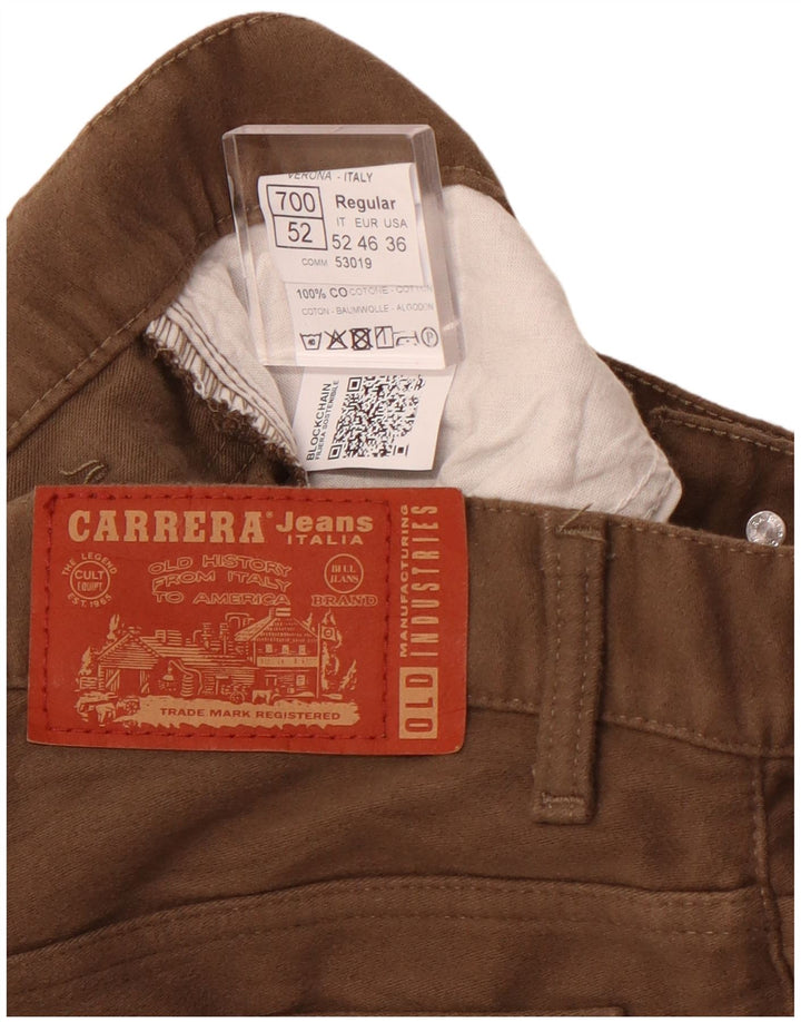 CARRERA Womens Regular Casual Trousers W36 L32 Brown Cotton