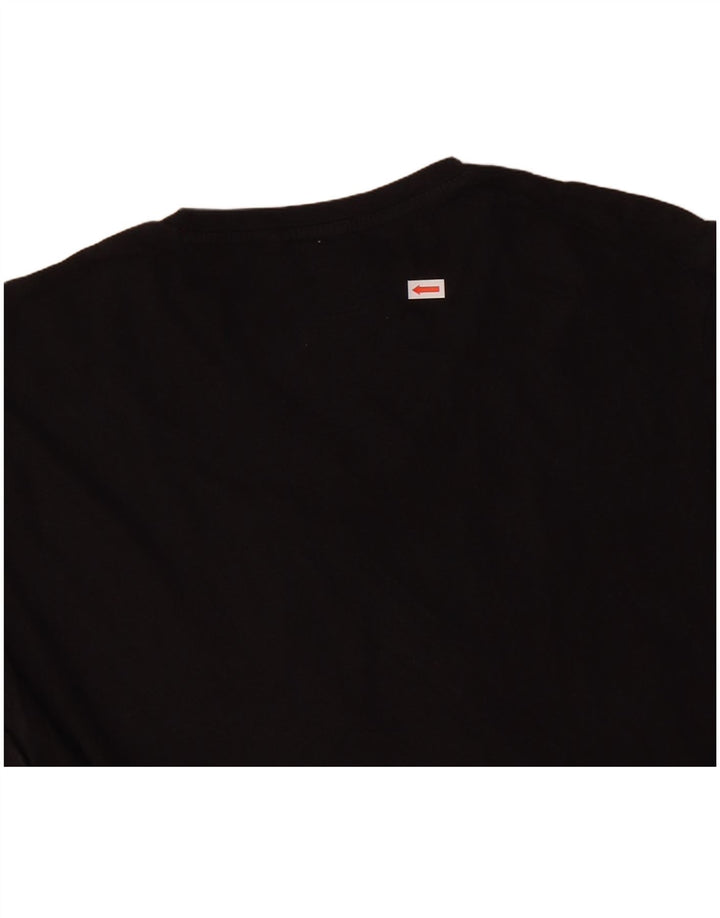 CALVIN KLEIN Mens Slim Fit Graphic T-Shirt Top Medium Black Cotton