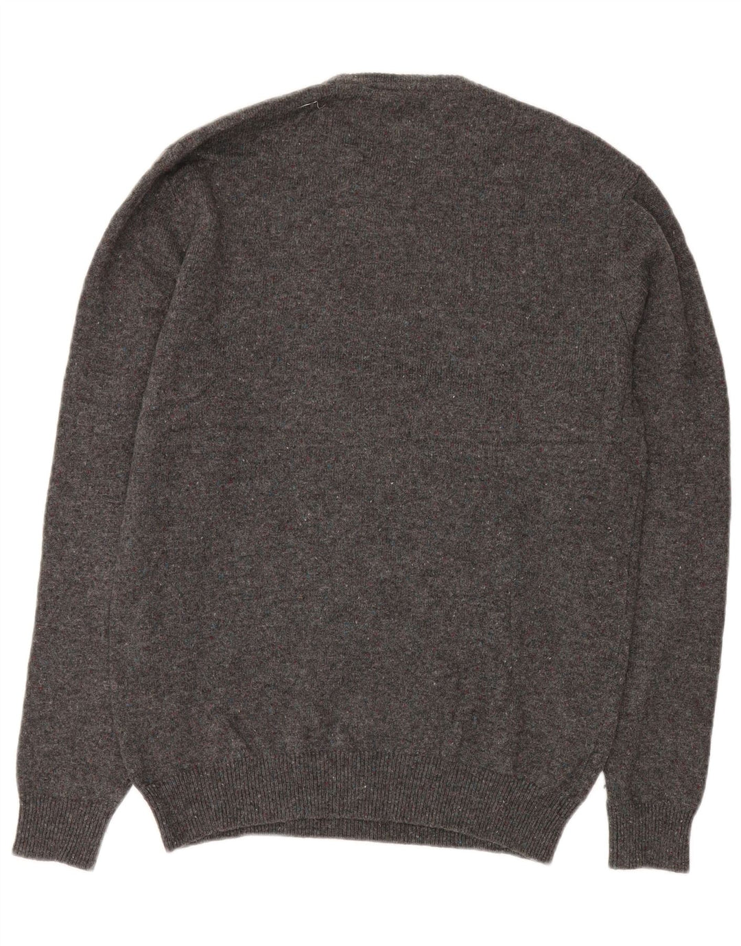 JACK WILLS Mens Crew Neck Jumper Sweater Large Grey Flecked Merino Wool