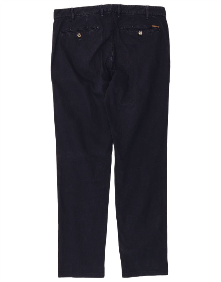 MASSIMO DUTTI Mens Casual Fit Chino Trousers EU 42 Large W32 L32 Navy Blue
