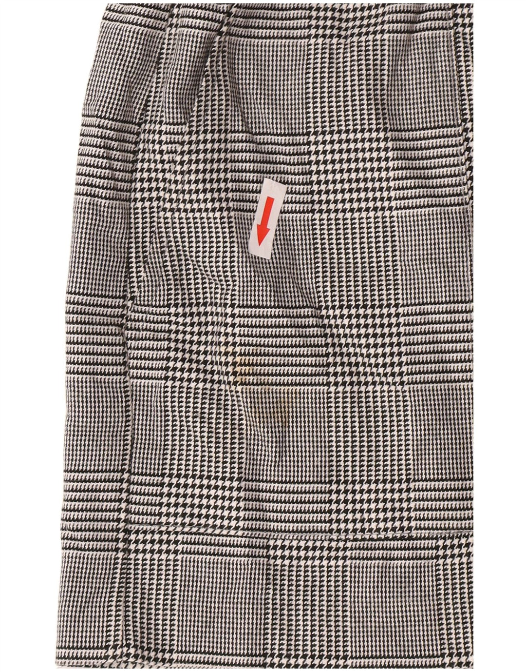 Zara Womens High Waist Chino Shorts Large W30  Grey Houndstooth Polyester