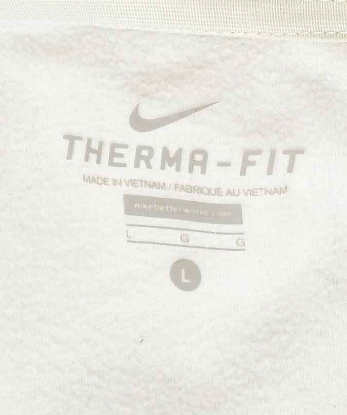 NIKE Womens Therma Fit Fleece Jacket UK 14 Large Grey Polyester