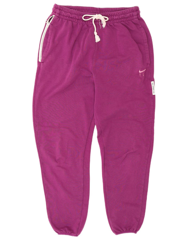 Nike Womens Dri Fit Tracksuit Trousers Joggers UK 14 Medium Purple