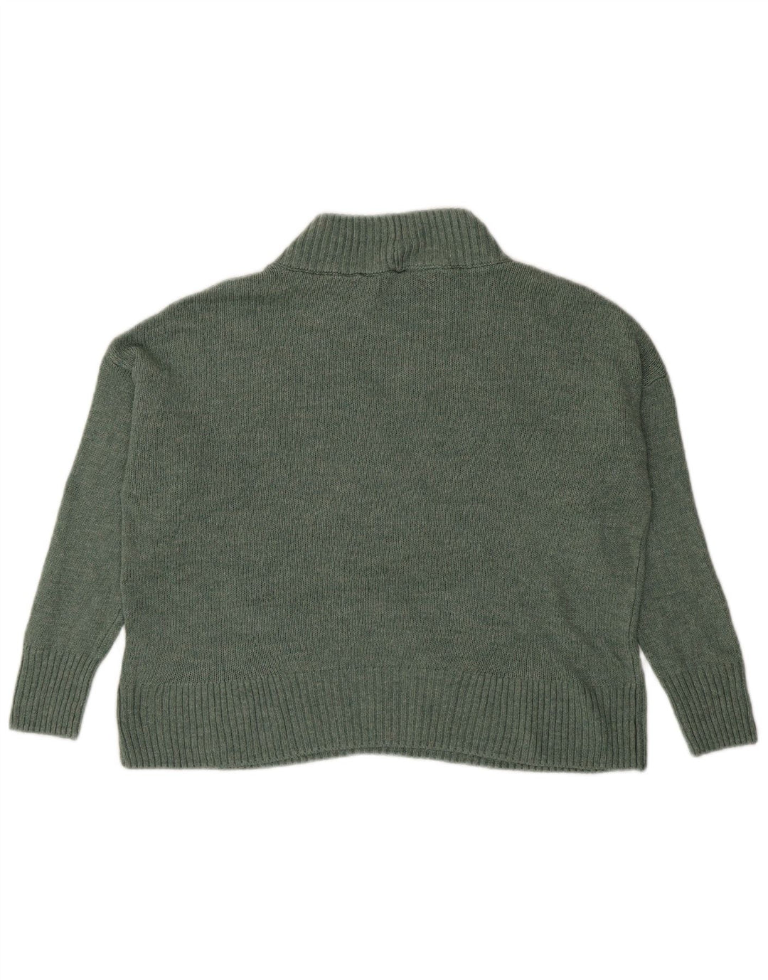 M&Co Womens Oversized Turtle Neck Jumper Sweater UK 10 Small Green