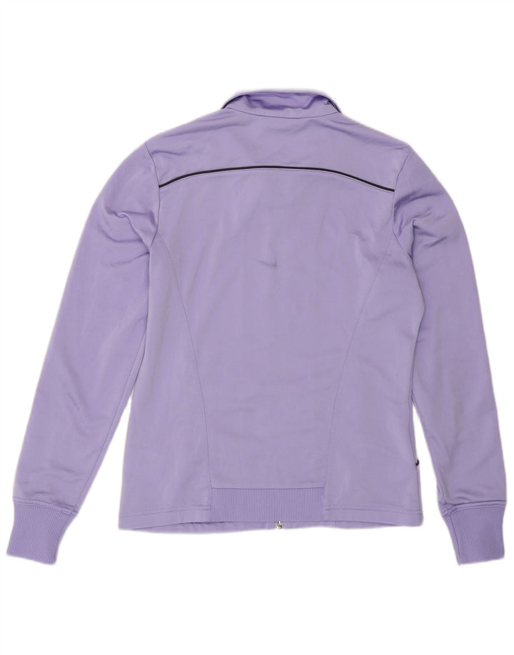 ADIDAS Womens Tracksuit Top Jacket UK 14 Medium Purple Polyester