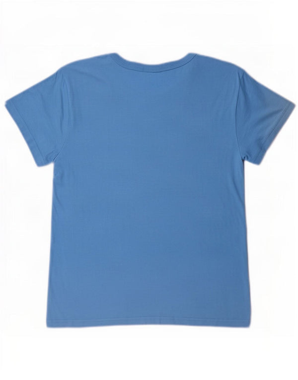 Champion Womens Graphic T-Shirt Top UK 10 Small Blue Cotton