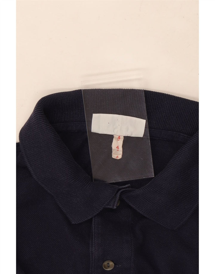 LACOSTE Mens Polo Shirt Size 4 Medium Navy Blue Cotton