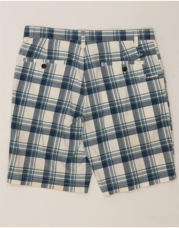 DOCKERS Mens Chino Shorts W32 Medium  Blue Check Cotton Vintage Dockers and Second-Hand Dockers from Messina Hembry 