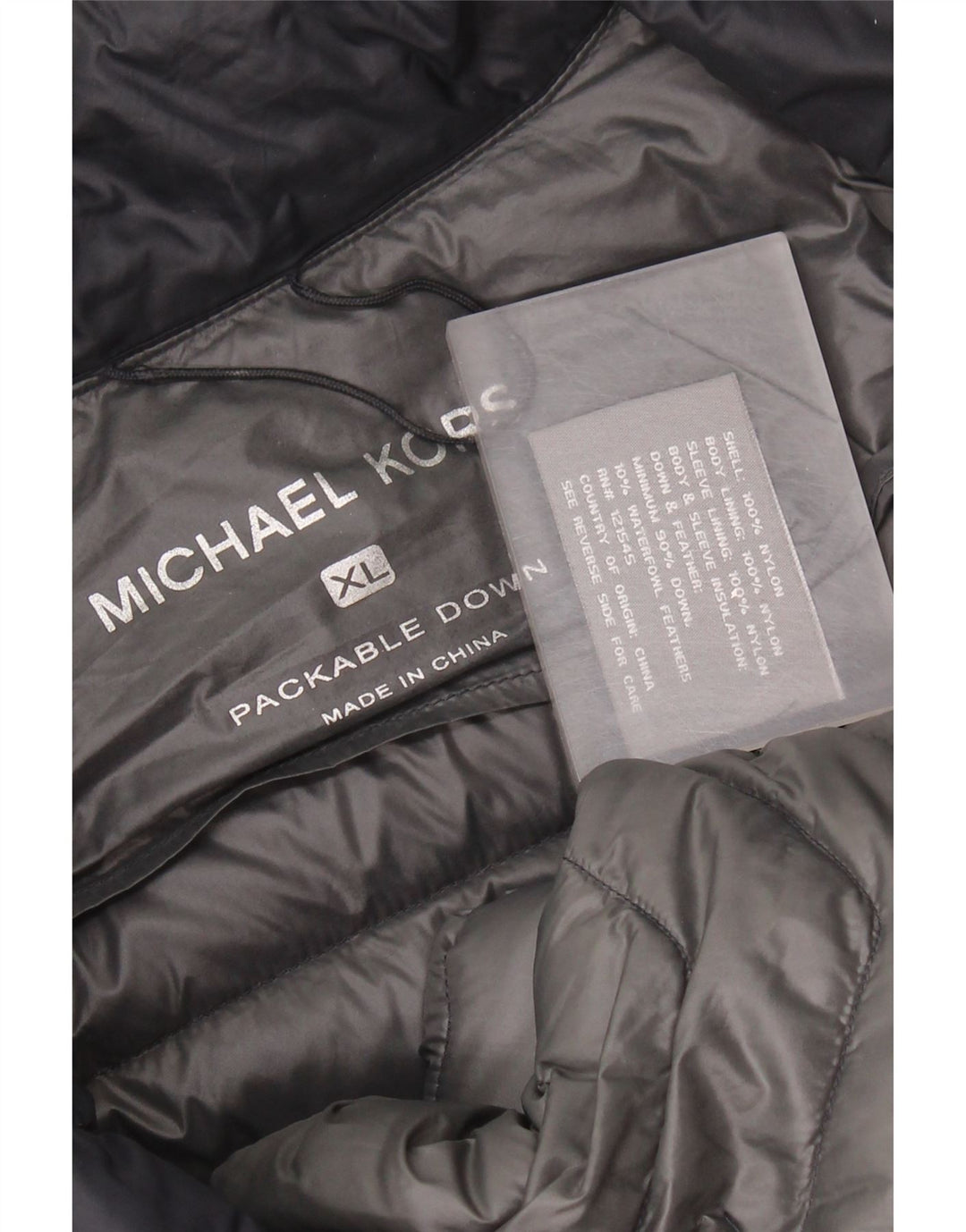 MICHAEL KORS Mens Padded Jacket UK 42 XL Navy Blue Nylon