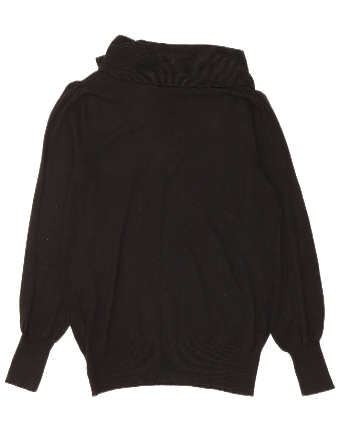 Marks & Spencer Womens Roll Neck Jumper Sweater UK 12 Medium Black Viscose
