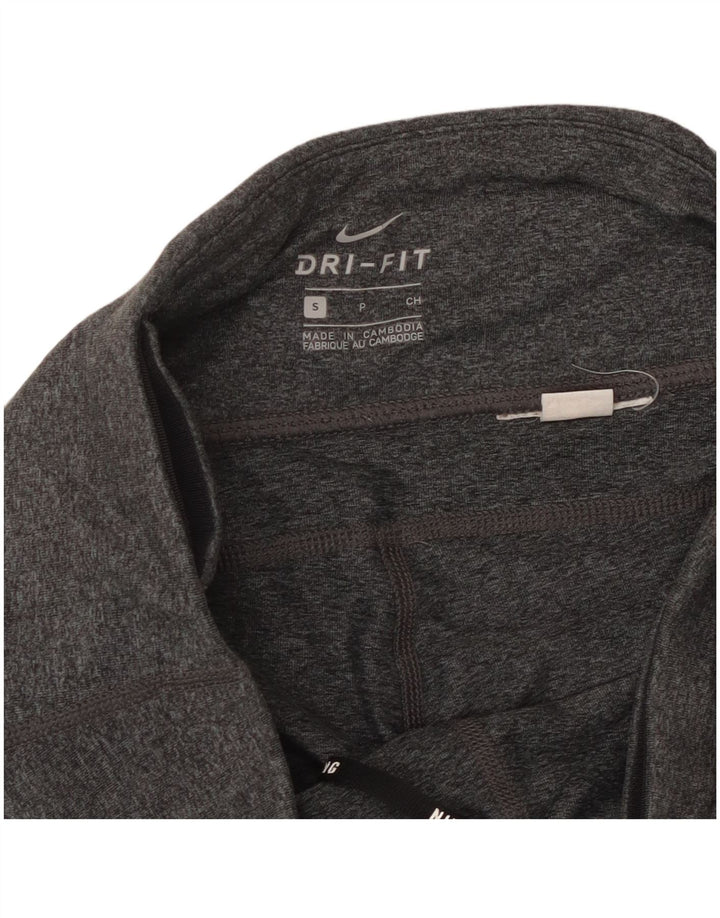 NIKE Womens Dri Fit Leggings UK 10 Small  Grey Flecked