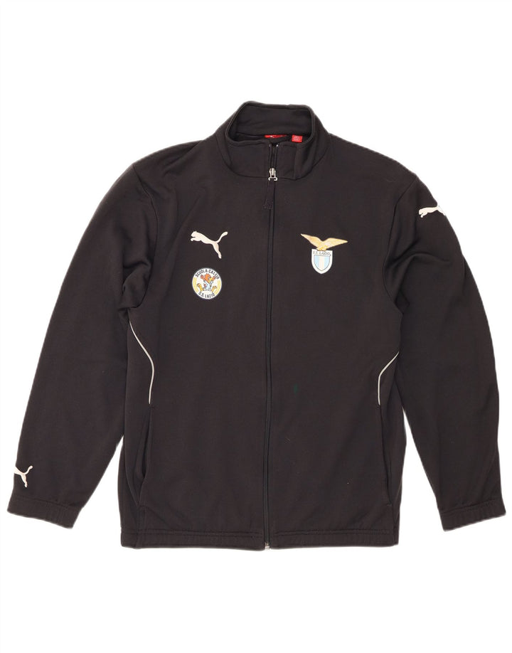 Puma Boys Graphic Tracksuit Top Jacket 13-14 Years Black Polyester