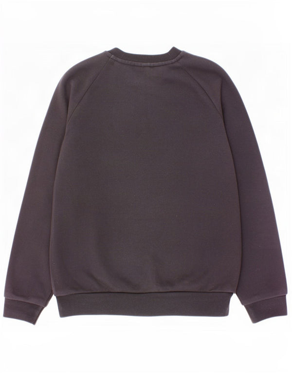 Adidas Boys Graphic Sweatshirt Jumper 9-10 Years Black Cotton