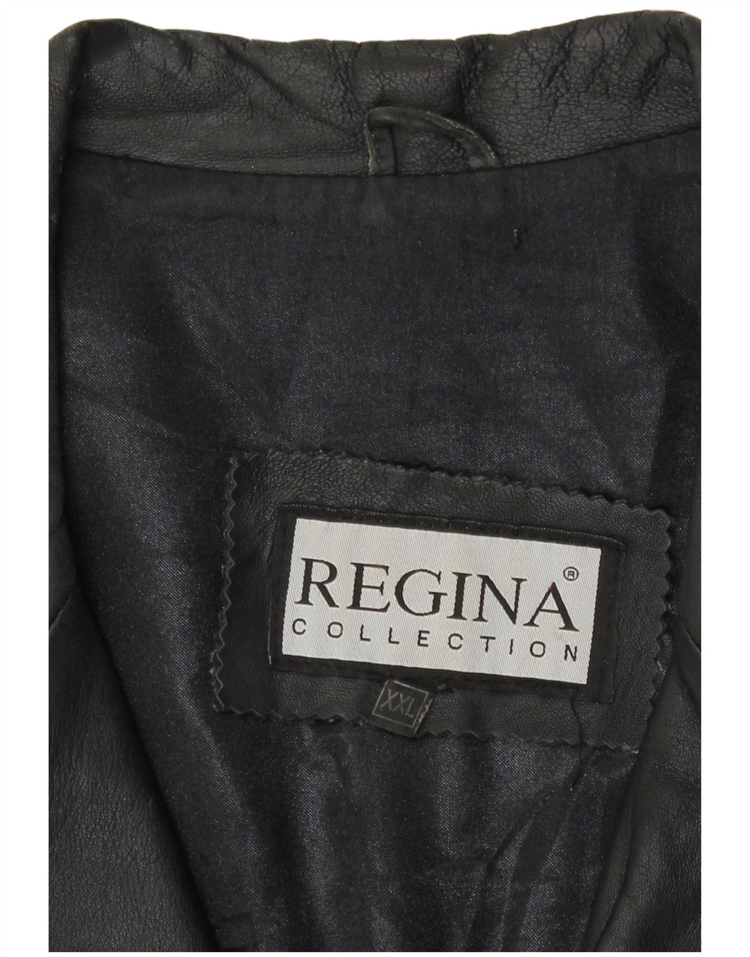 Regina Mens Leather Jacket UK 44 2XL Black Leather