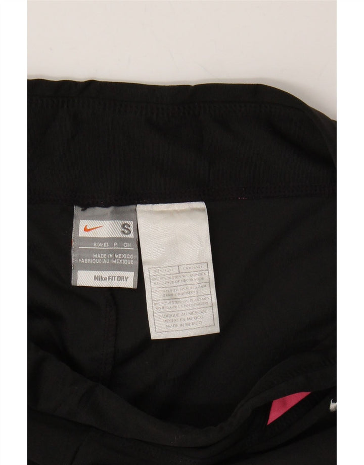 NIKE Womens Tracksuit Trousers US 4/6 Small Black Polyester Vintage Nike and Second-Hand Nike from Messina Hembry 