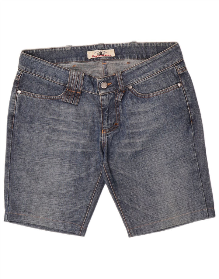 Fornarina Womens Denim Shorts W30 Medium Blue Cotton
