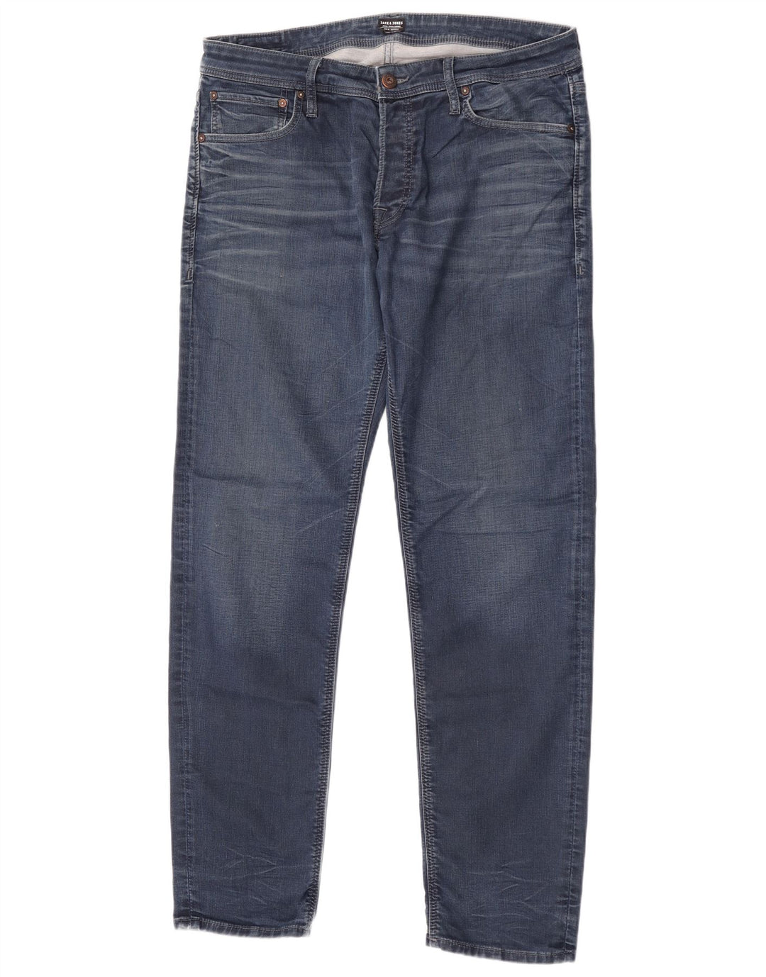 Jack & Jones Mens Slim Jeans W36 L34 Blue Cotton