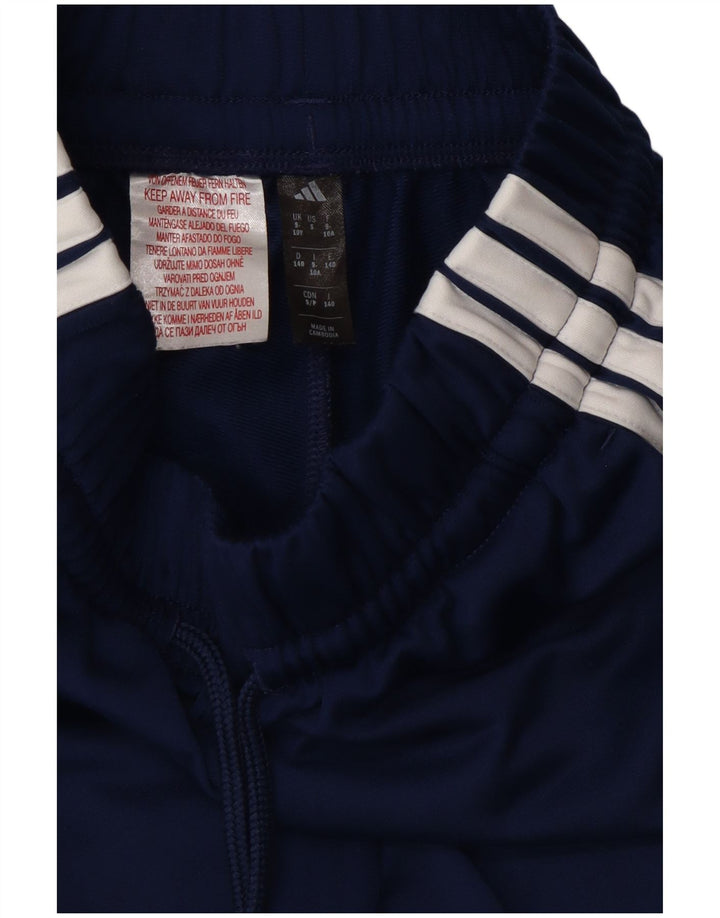 ADIDAS Boys Climacool Tracksuit Trousers 9-10 Years Navy Blue Polyester