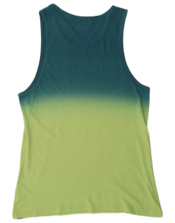 VANS Mens Vest Top Medium Green Colourblock
