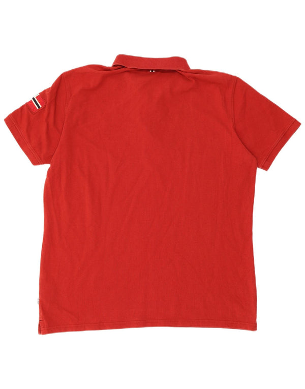 NAPAPIJRI Mens Polo Shirt 2XL Red Cotton