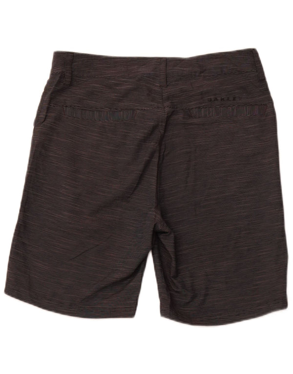 Oakley Mens Regular Fit Chino Shorts W30 Medium Grey Pinstripe Sports