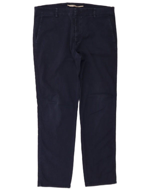 Valentino Mens Straight Chino Trousers IT 48 Medium W34 L29 Navy Blue