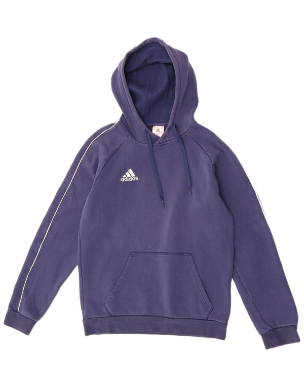 Adidas Mens Hoodie Jumper Small Navy Blue Cotton