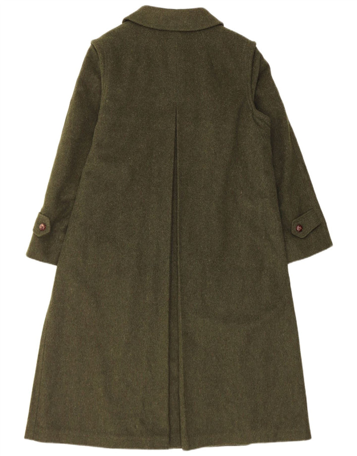 Salko Womens Overcoat EU 40 Medium Khaki New Wool
