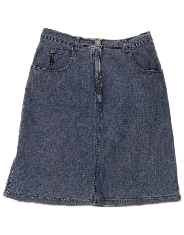 ARMANI Womens Denim Skirt UK 14 Medium W28  Blue Cotton