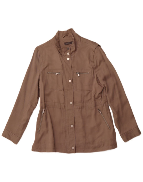 MINT VELVET Womens Utility Jacket UK 14 Medium  Brown Lyocell