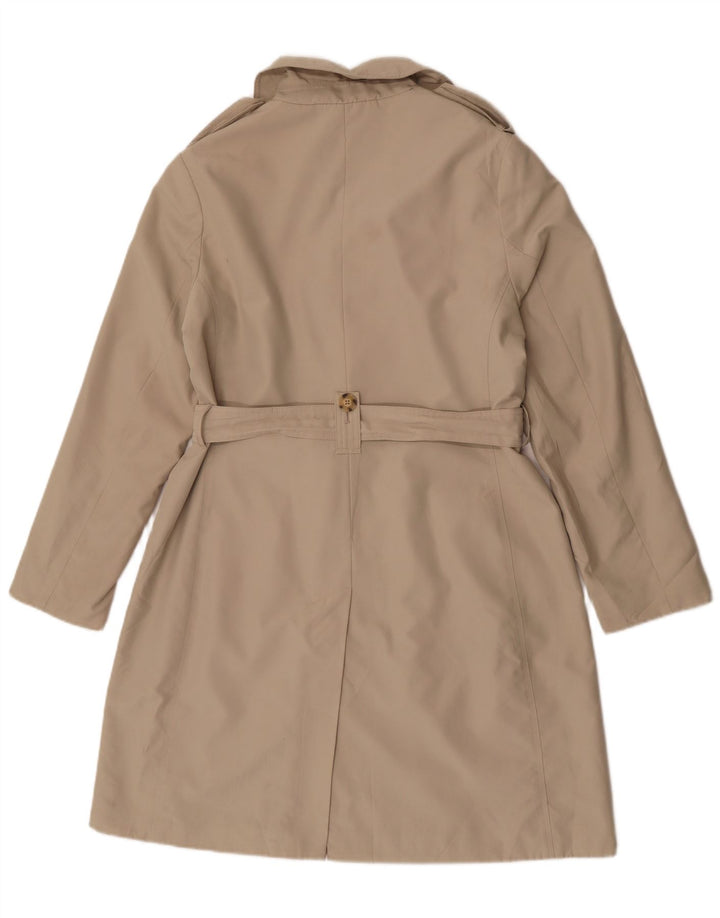Marks & Spencer Womens Trench Coat UK 14 Large Beige Polyester