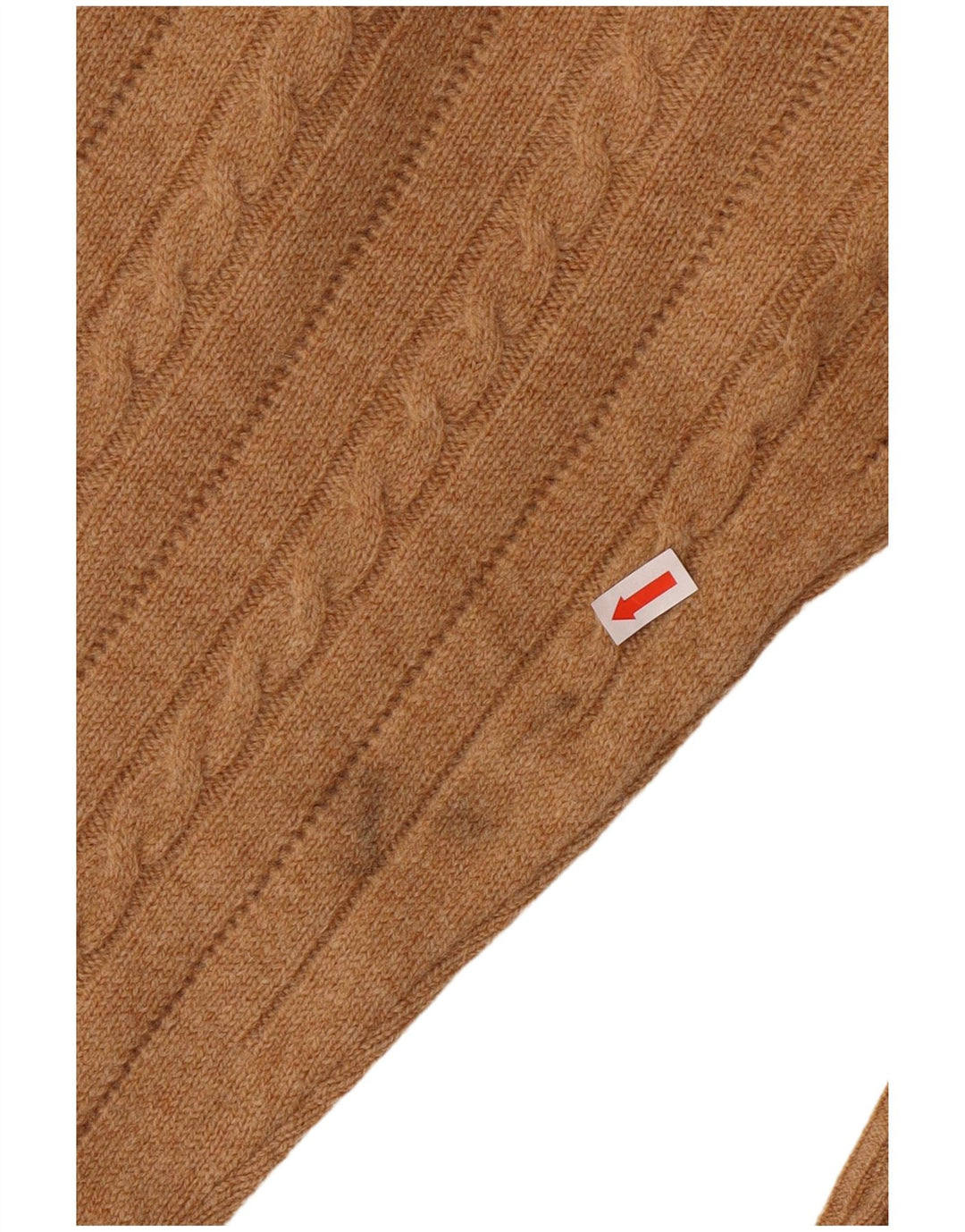 Braemar Mens Crew Neck Jumper Sweater EU 46 XL Brown Lambswool