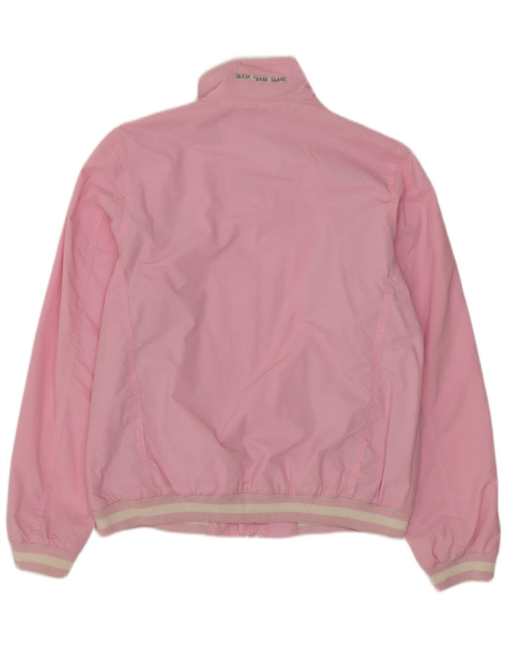 SLAM Womens Tracksuit Top Jacket UK 14 Medium Pink Nylon