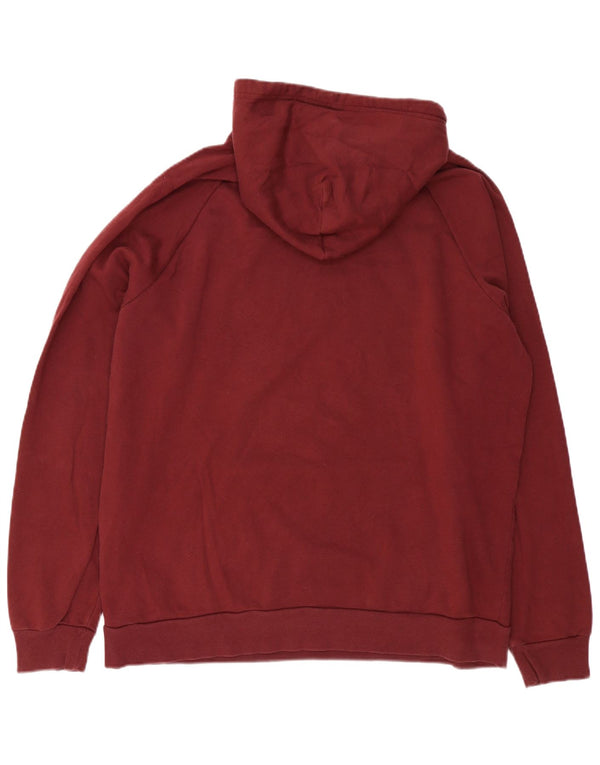 UNDER ARMOUR Mens Graphic Hoodie Jumper XL Burgundy Cotton