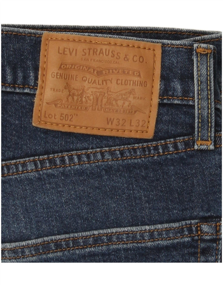 LEVI'S Mens 502 Tapered Jeans W32 L29 Blue Cotton